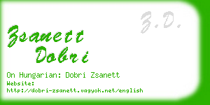 zsanett dobri business card